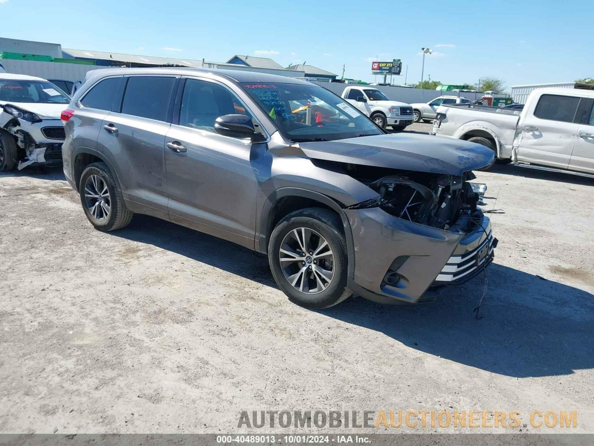 5TDZARFH8HS030037 TOYOTA HIGHLANDER 2017