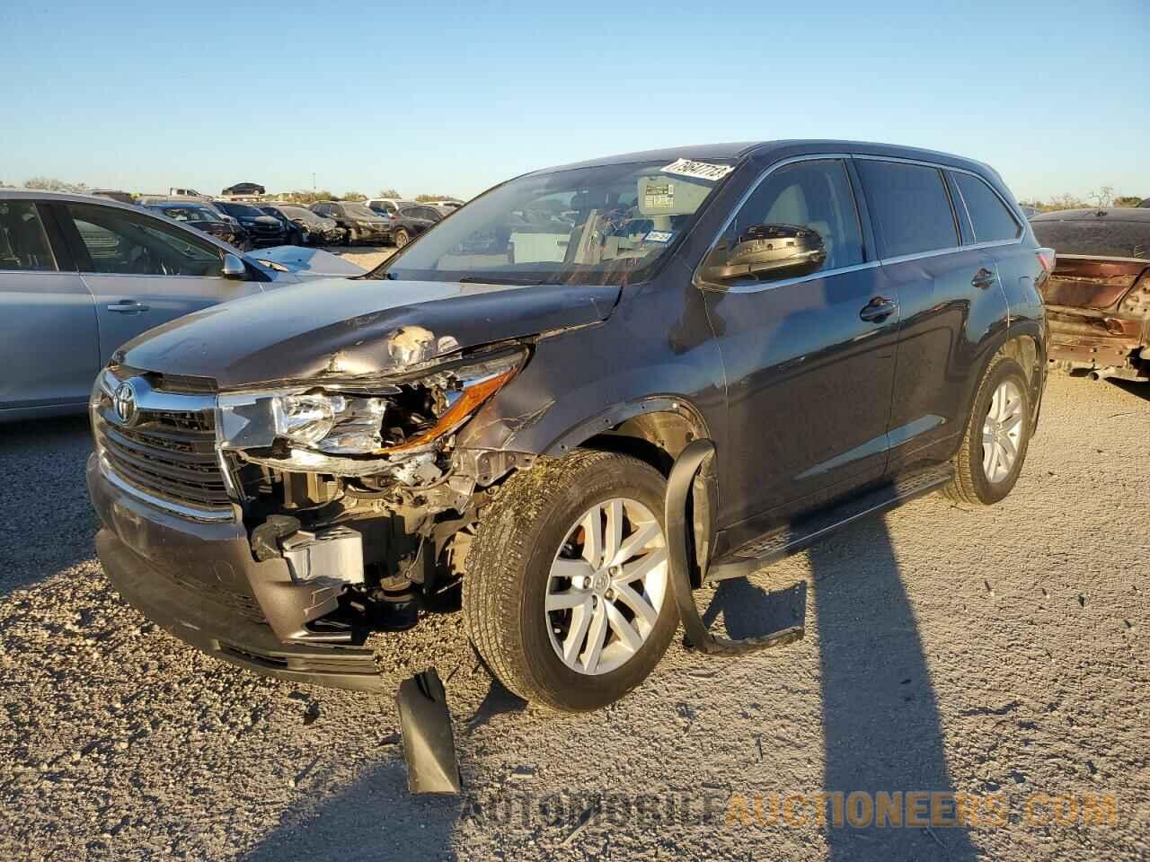 5TDZARFH9FS011509 TOYOTA HIGHLANDER 2015