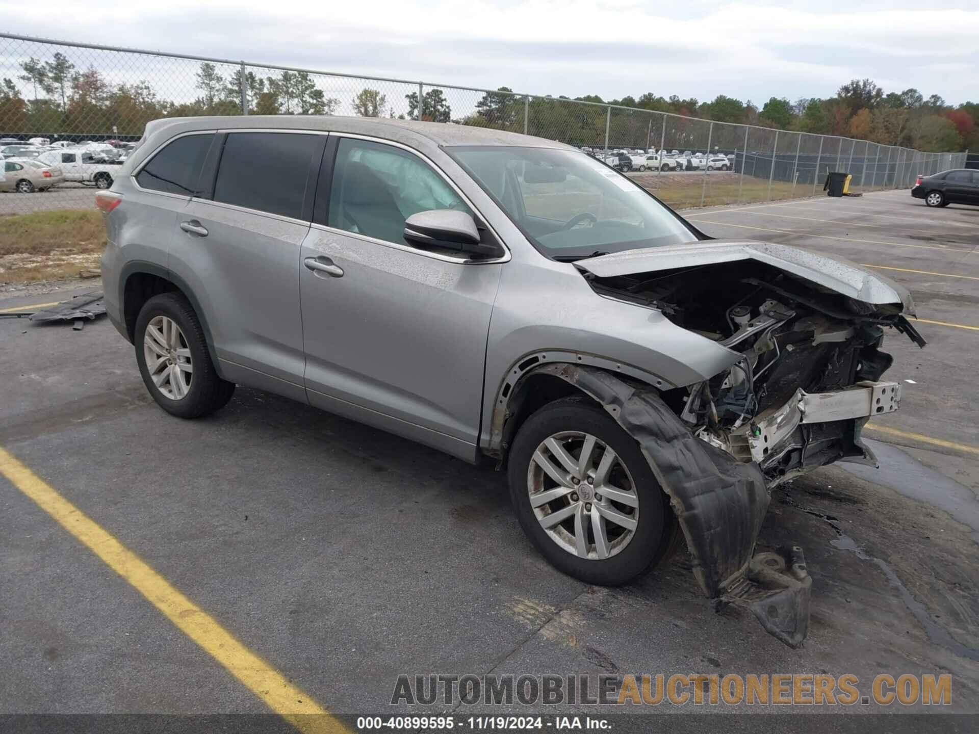 5TDZARFH9FS016371 TOYOTA HIGHLANDER 2015