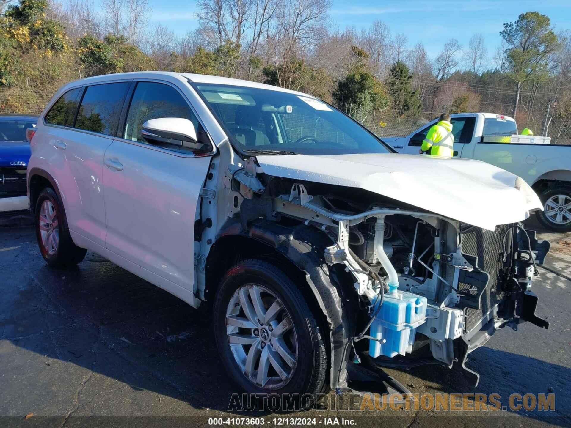 5TDZARFH9GS018591 TOYOTA HIGHLANDER 2016