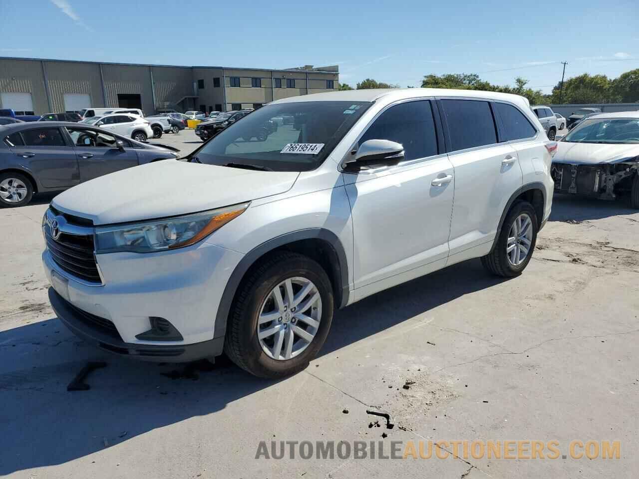 5TDZARFHXFS014080 TOYOTA HIGHLANDER 2015