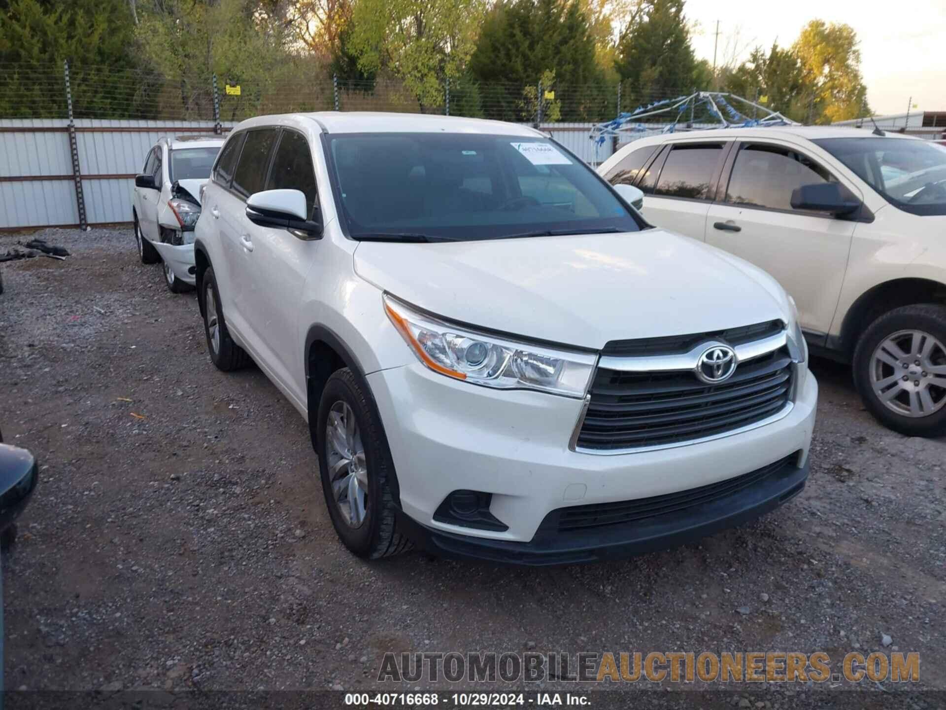 5TDZARFHXFS014192 TOYOTA HIGHLANDER 2015