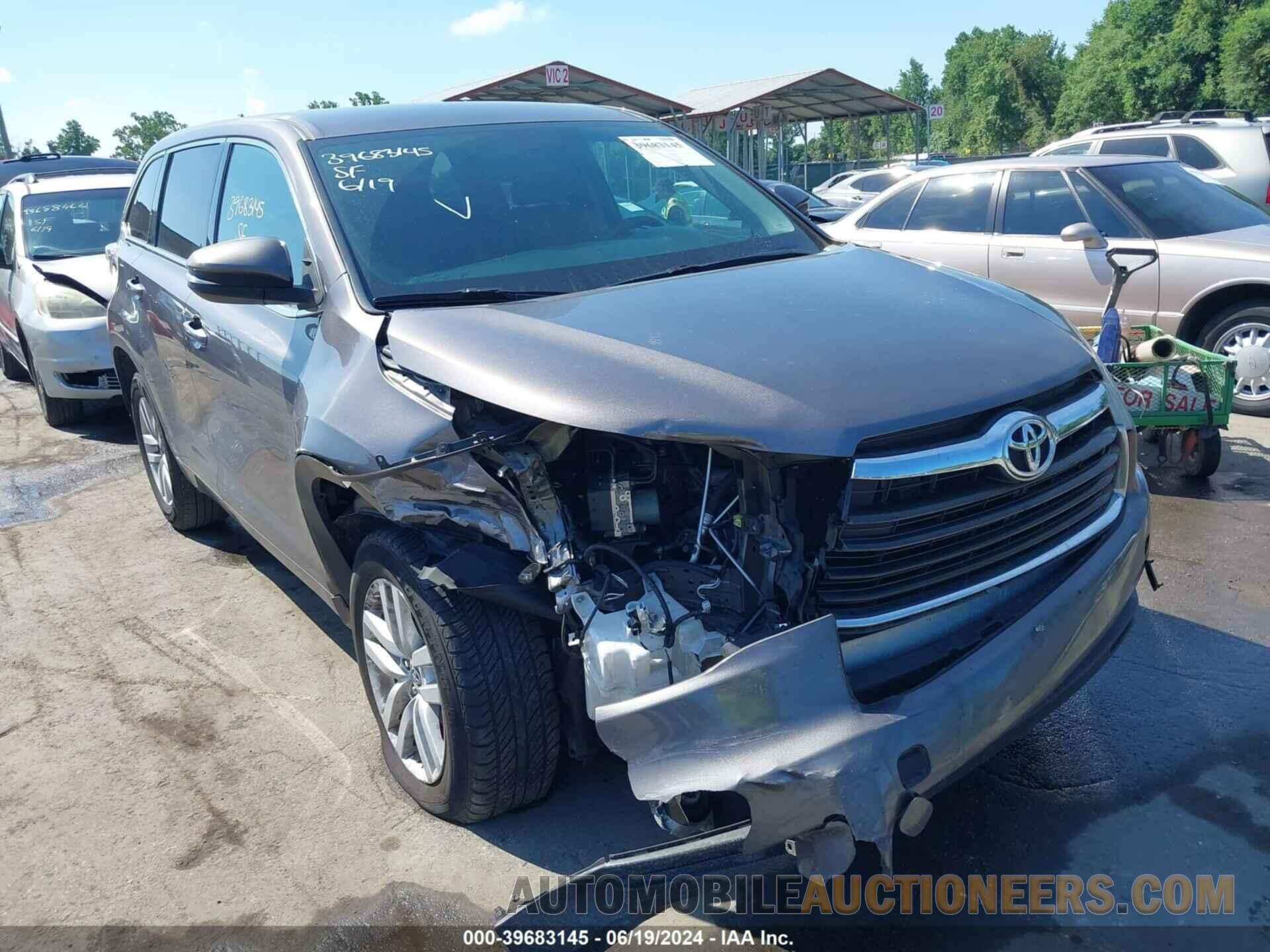 5TDZARFHXGS019121 TOYOTA HIGHLANDER 2016