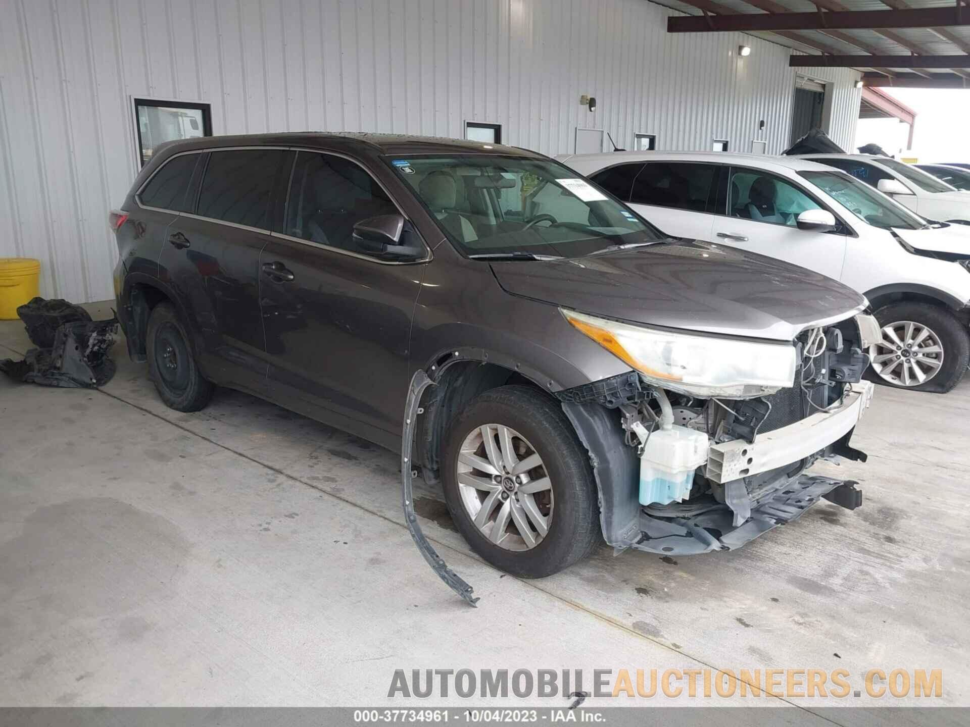 5TDZARFHXGS020415 TOYOTA HIGHLANDER 2016