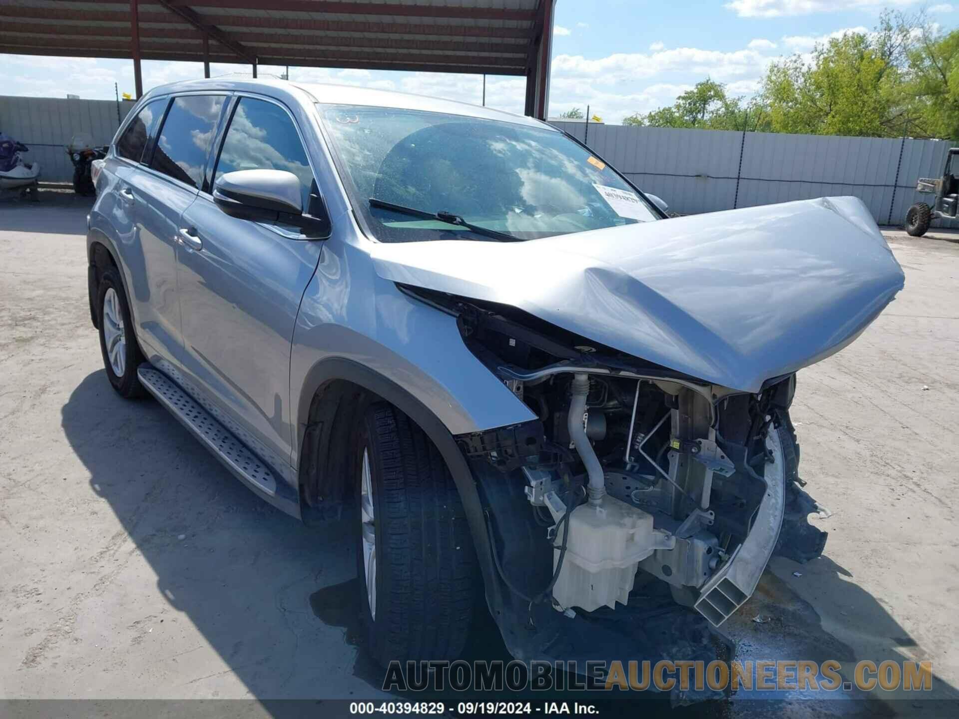 5TDZARFHXGS021838 TOYOTA HIGHLANDER 2016