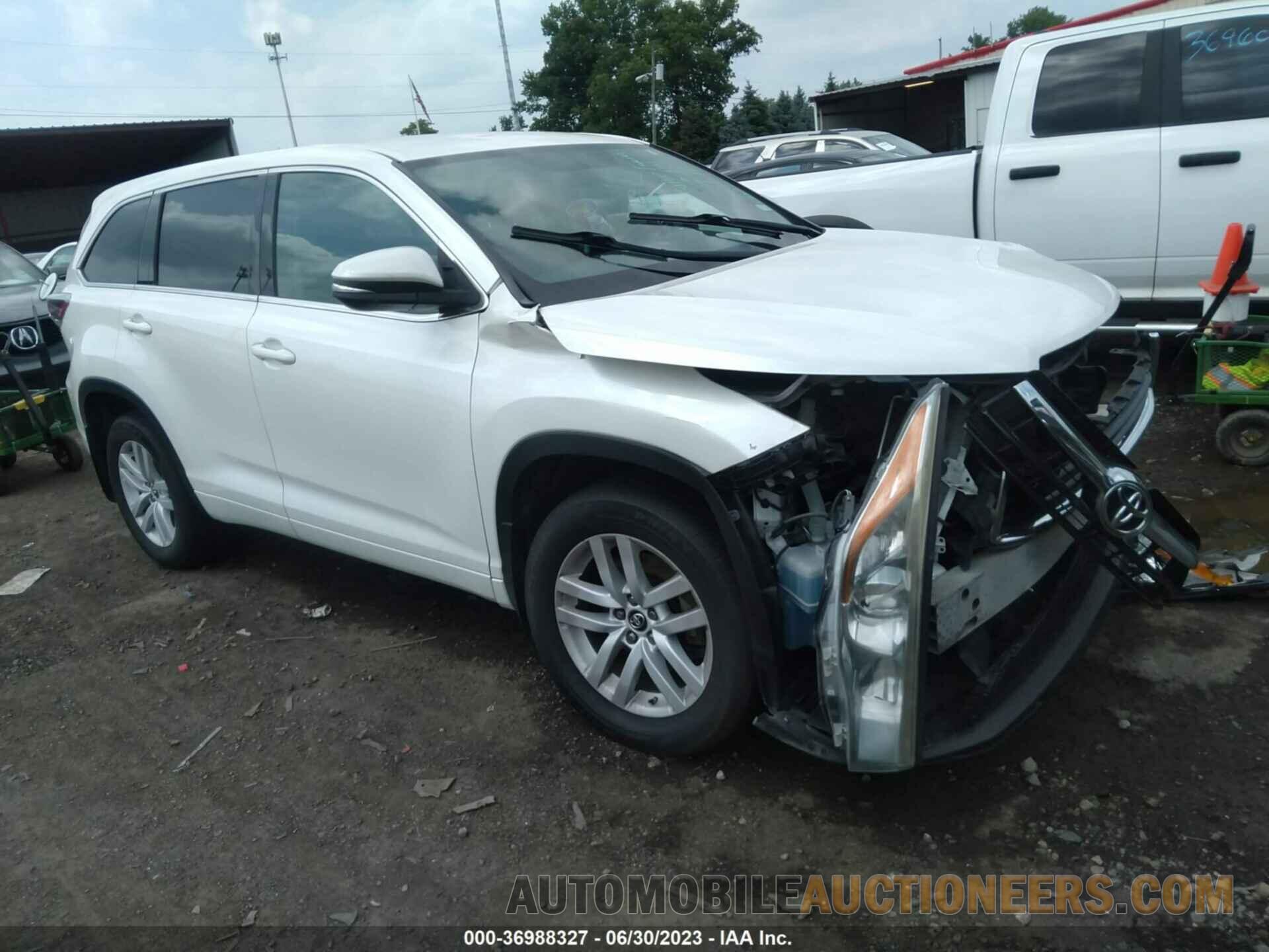 5TDZARFHXGS022441 TOYOTA HIGHLANDER 2016