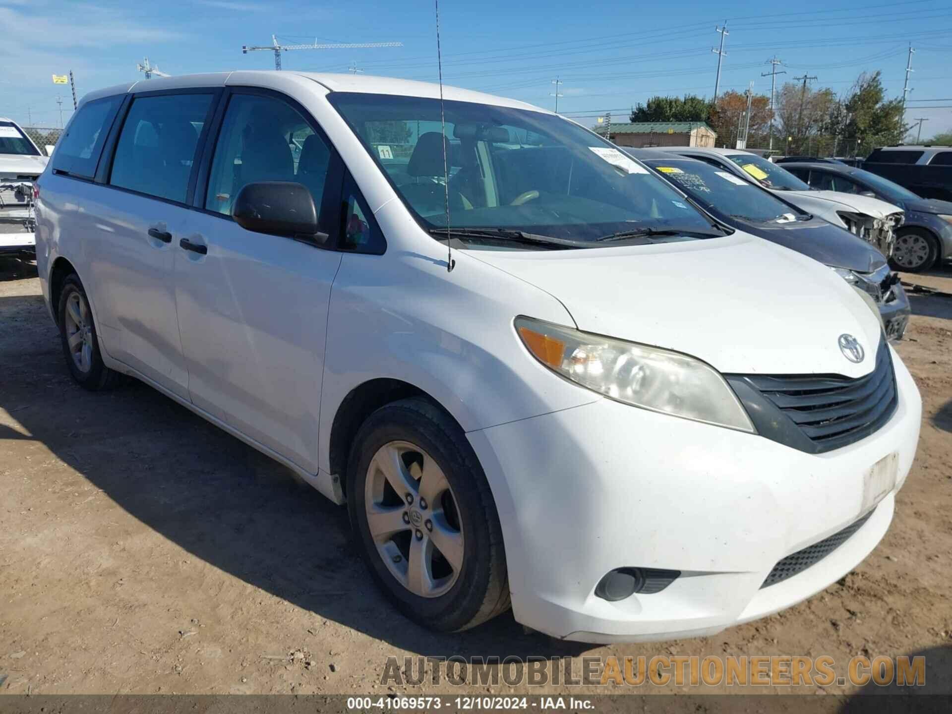 5TDZK3DC0DS295546 TOYOTA SIENNA 2013