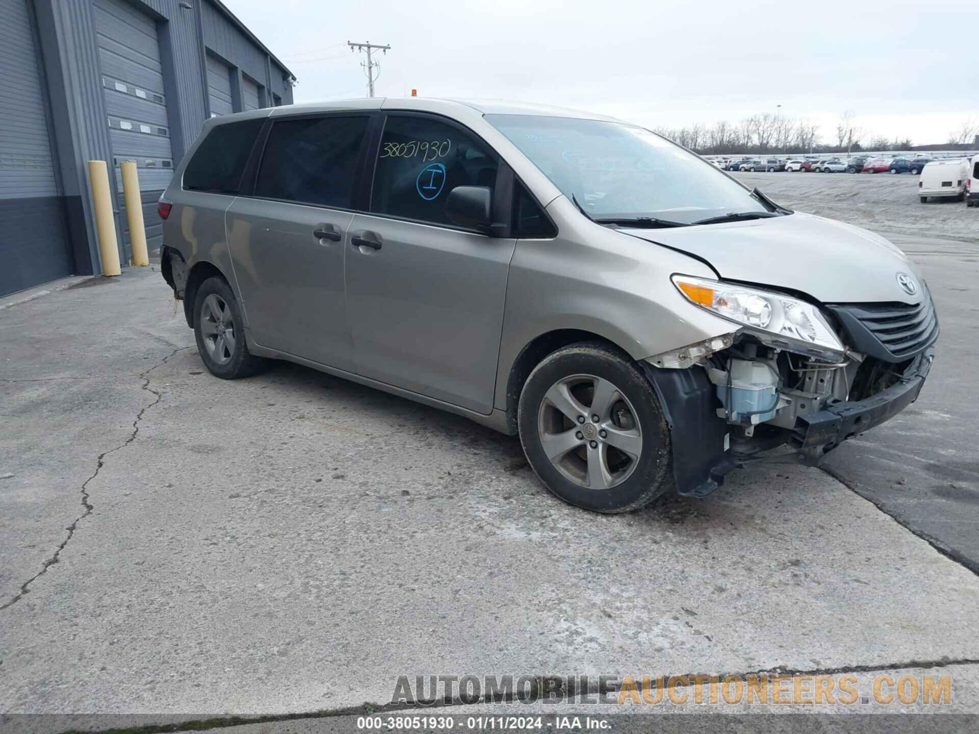 5TDZK3DC0FS568679 TOYOTA SIENNA 2015