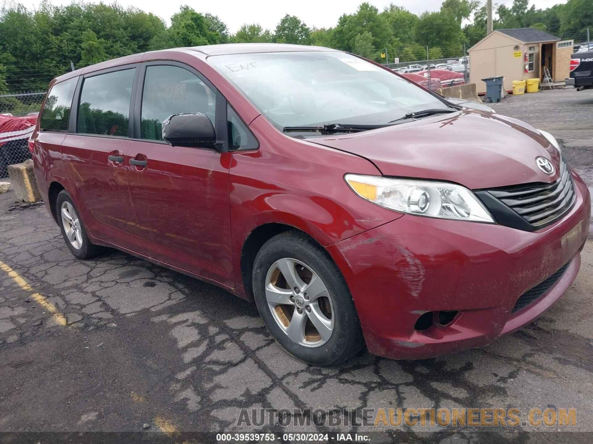 5TDZK3DC0FS608372 TOYOTA SIENNA 2015