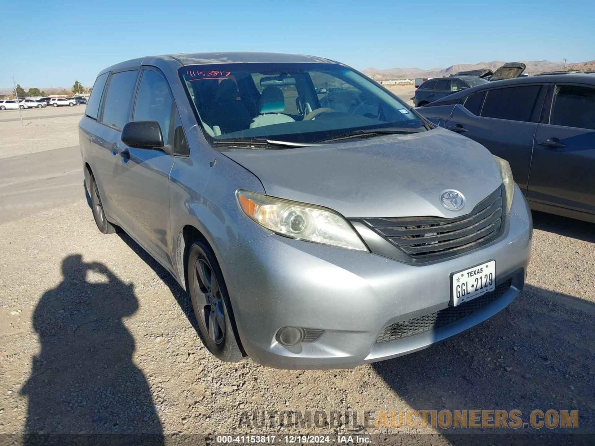 5TDZK3DC4DS293993 TOYOTA SIENNA 2013