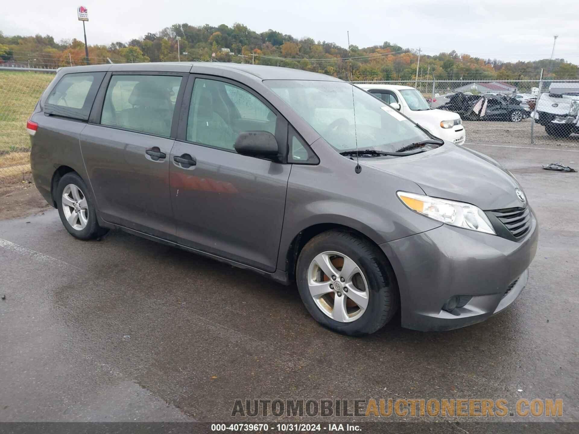 5TDZK3DC5CS210912 TOYOTA SIENNA 2012