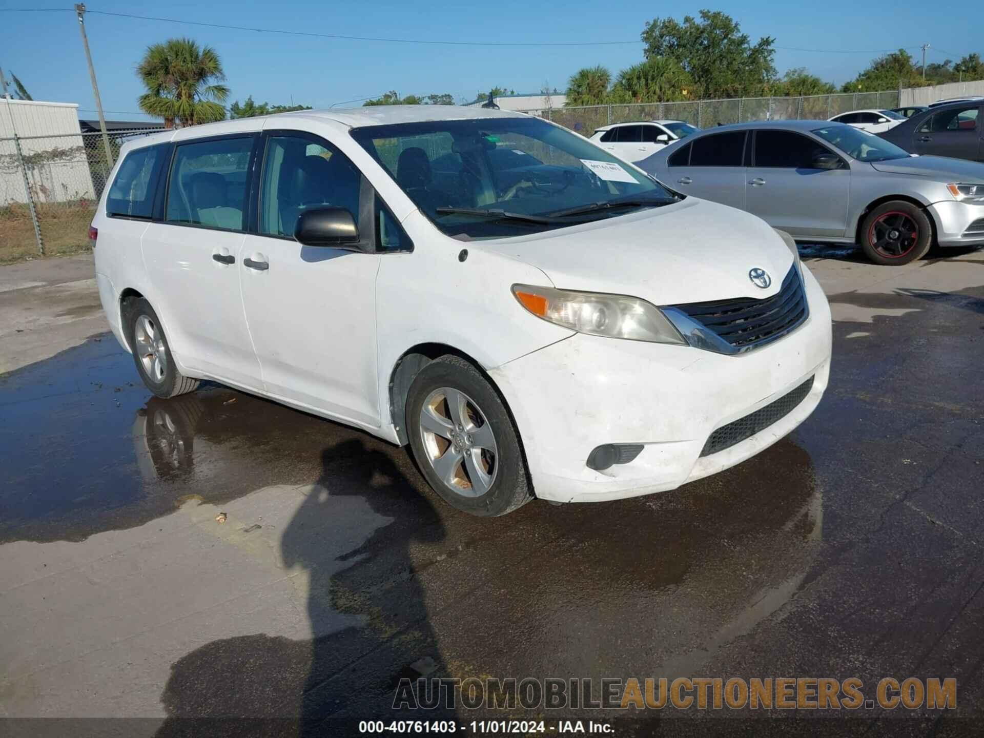 5TDZK3DC6DS342224 TOYOTA SIENNA 2013