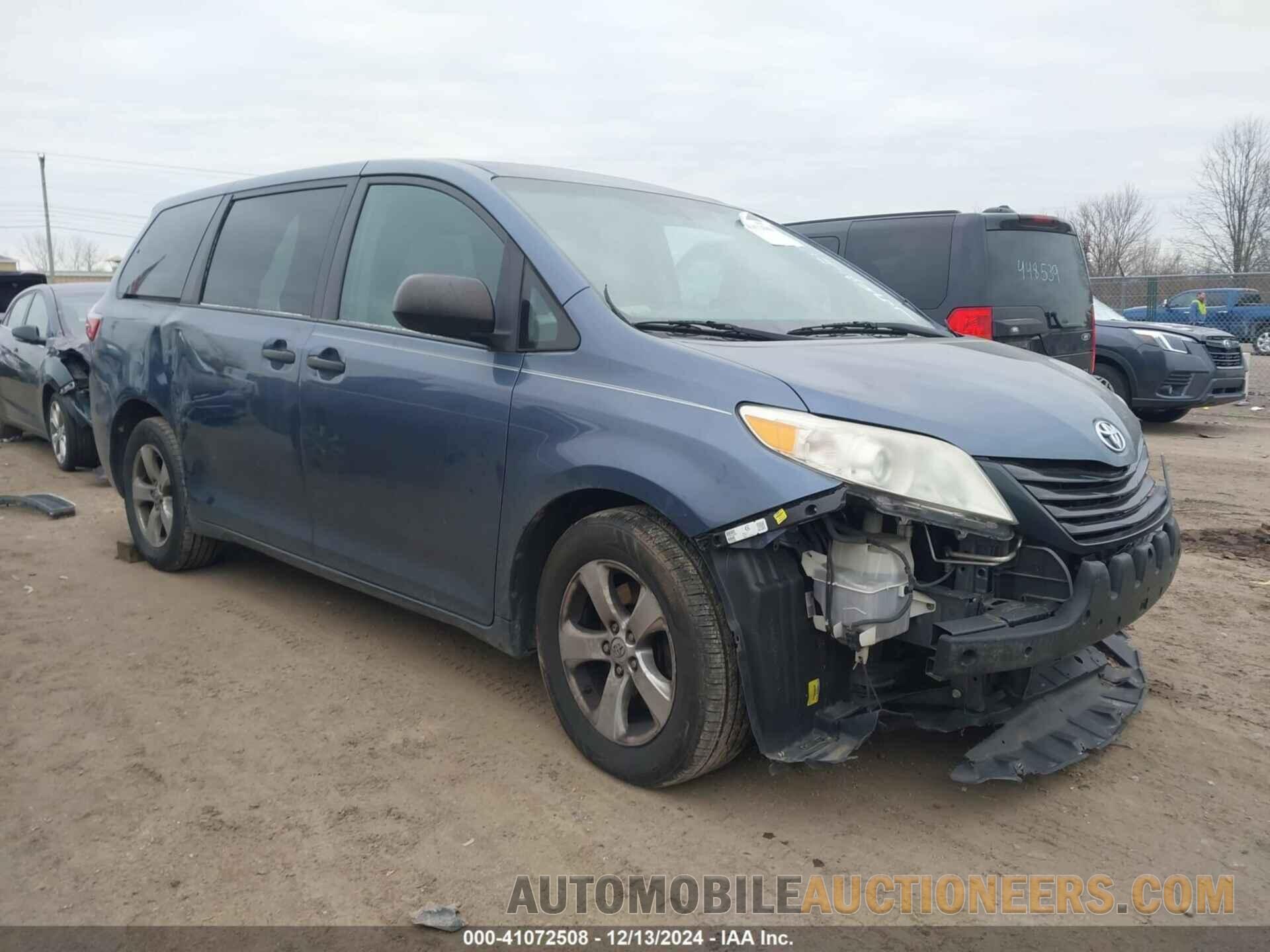 5TDZK3DC6FS542457 TOYOTA SIENNA 2015