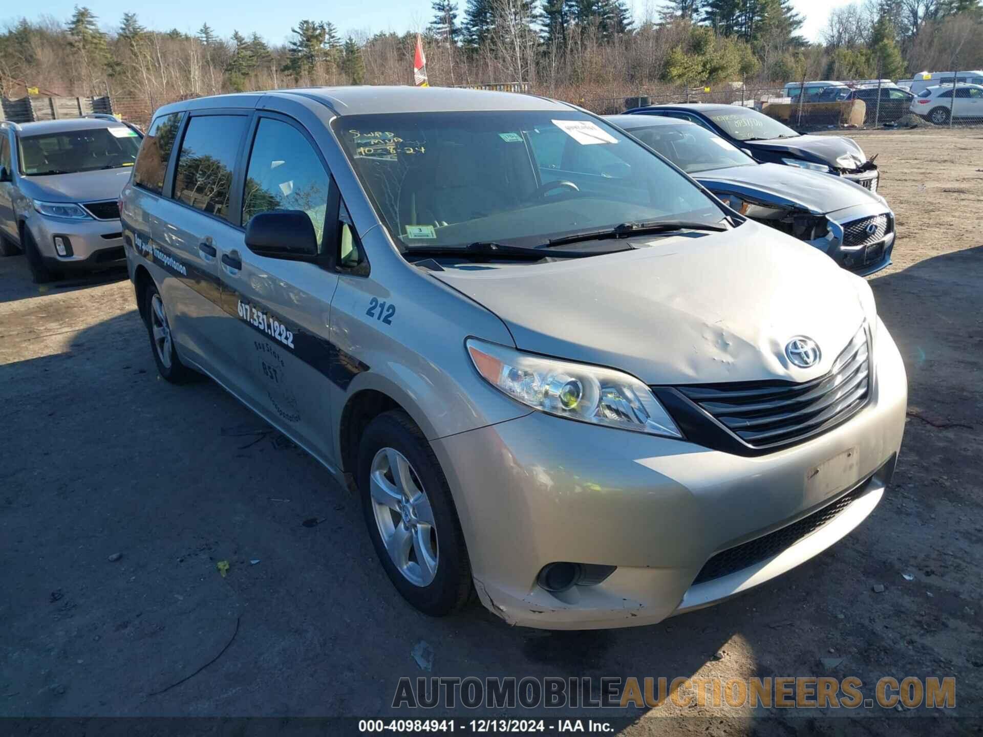 5TDZK3DC6FS543494 TOYOTA SIENNA 2015