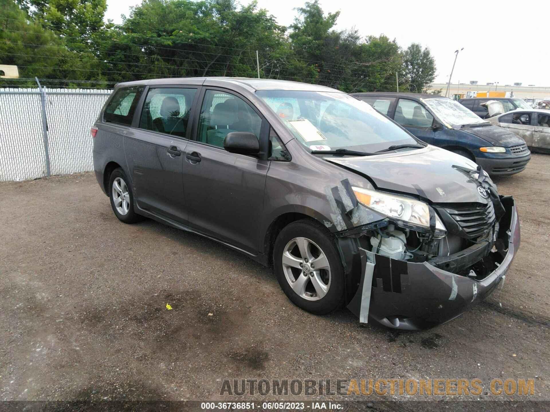 5TDZK3DC6FS548517 TOYOTA SIENNA 2015