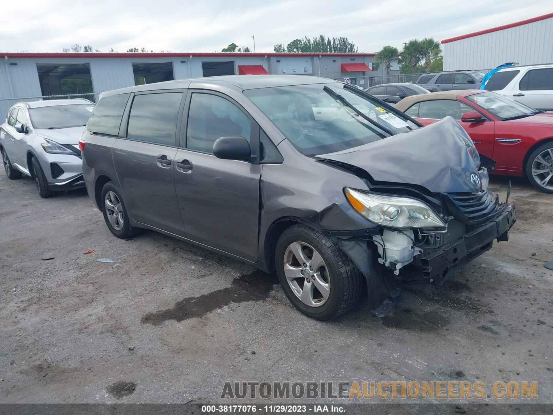 5TDZK3DC6GS722474 TOYOTA SIENNA 2016