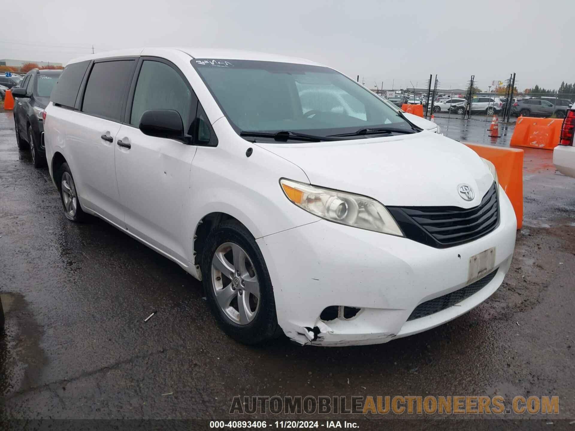 5TDZK3DC7DS296371 TOYOTA SIENNA 2013