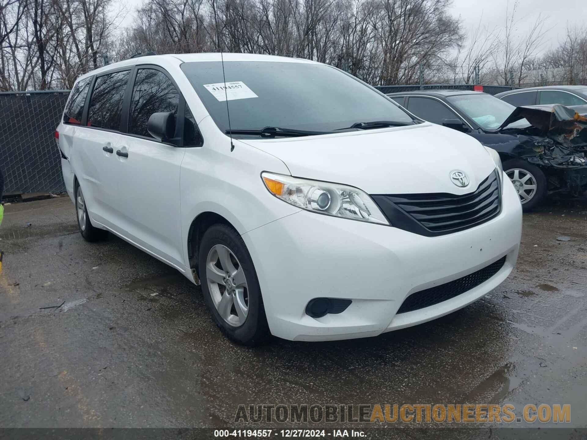 5TDZK3DC7DS391304 TOYOTA SIENNA 2013