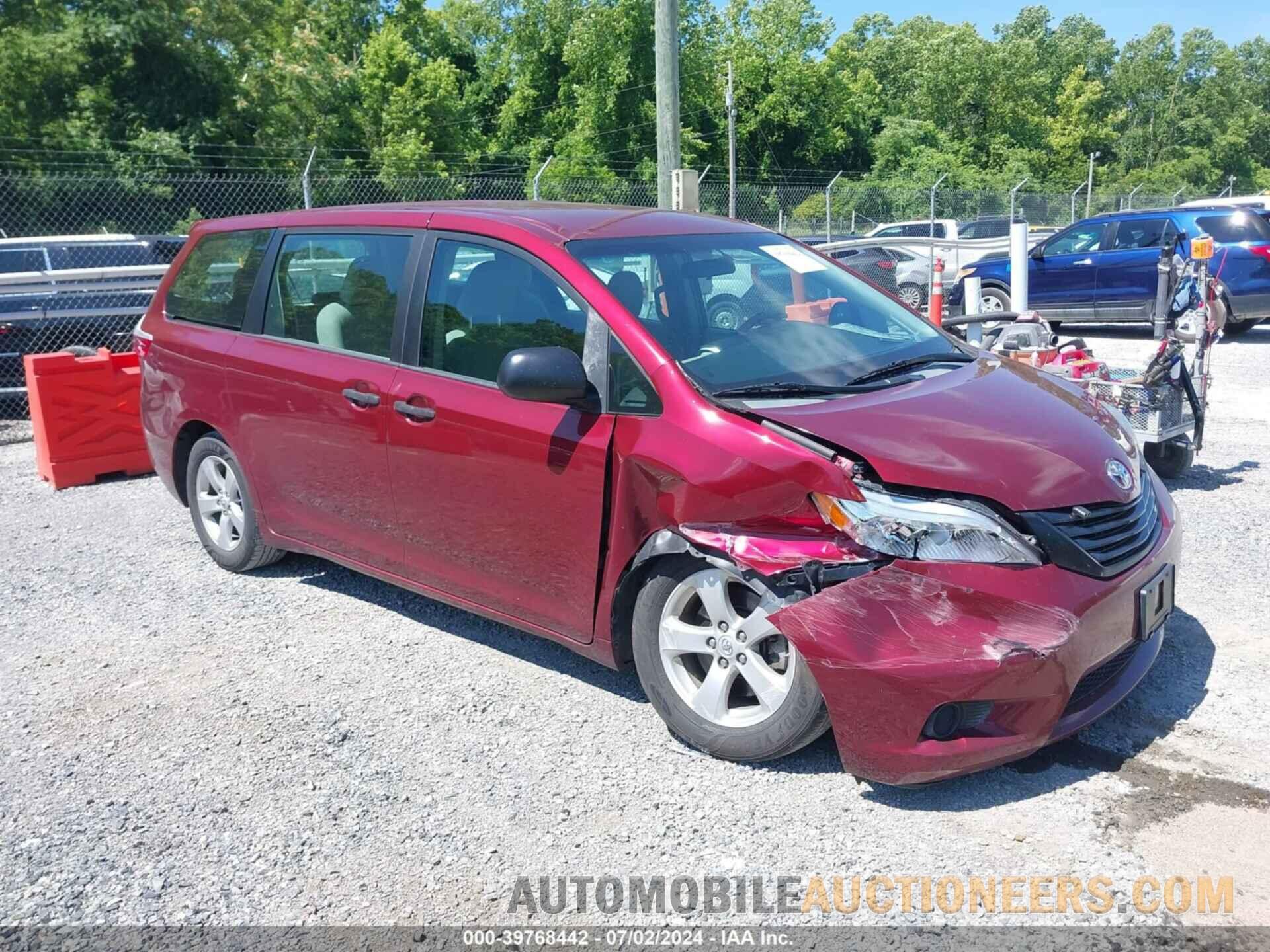 5TDZK3DC7FS687460 TOYOTA SIENNA 2015