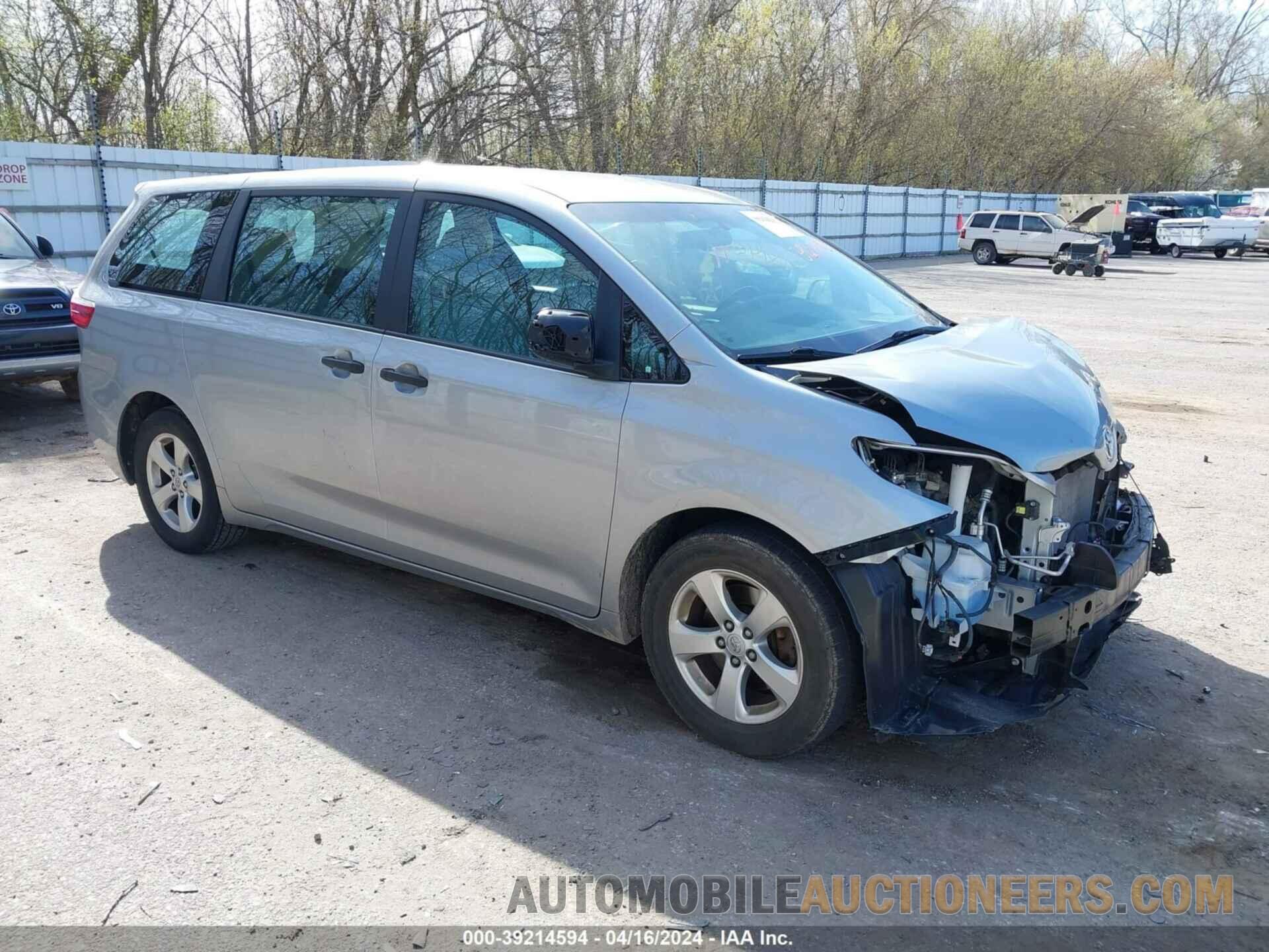 5TDZK3DC7GS755452 TOYOTA SIENNA 2016