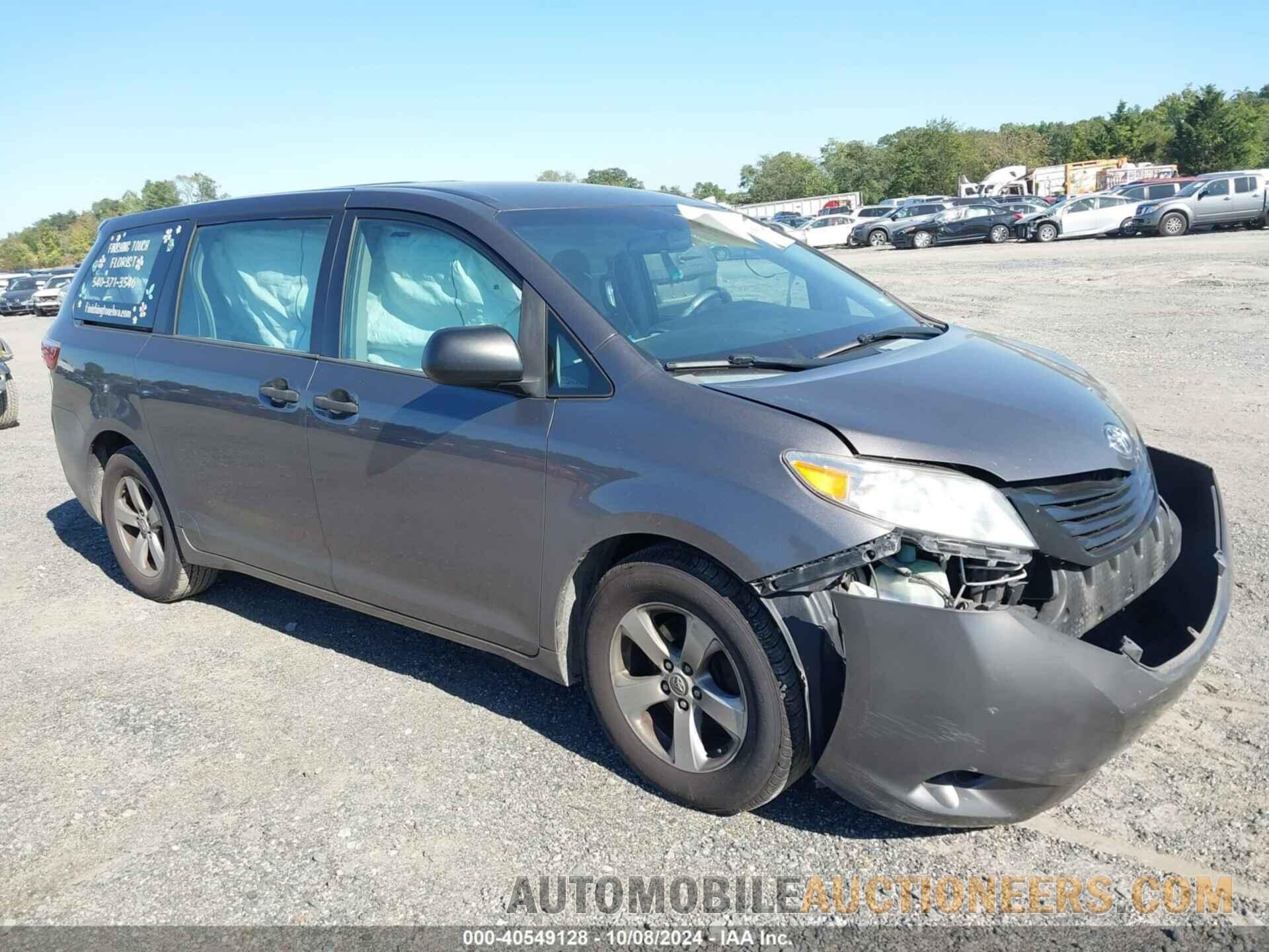 5TDZK3DC8FS557736 TOYOTA SIENNA 2015