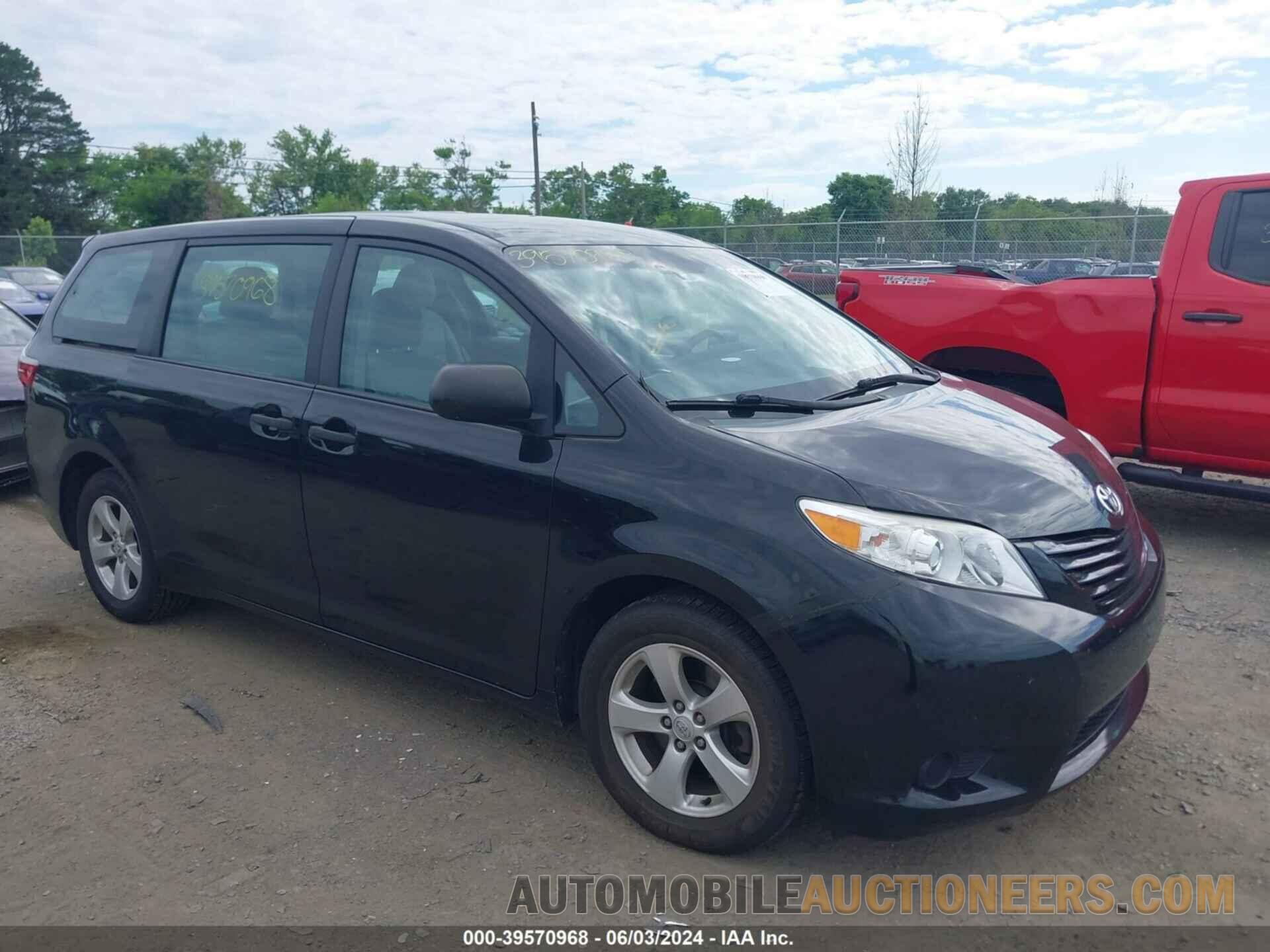 5TDZK3DC8FS660607 TOYOTA SIENNA 2015