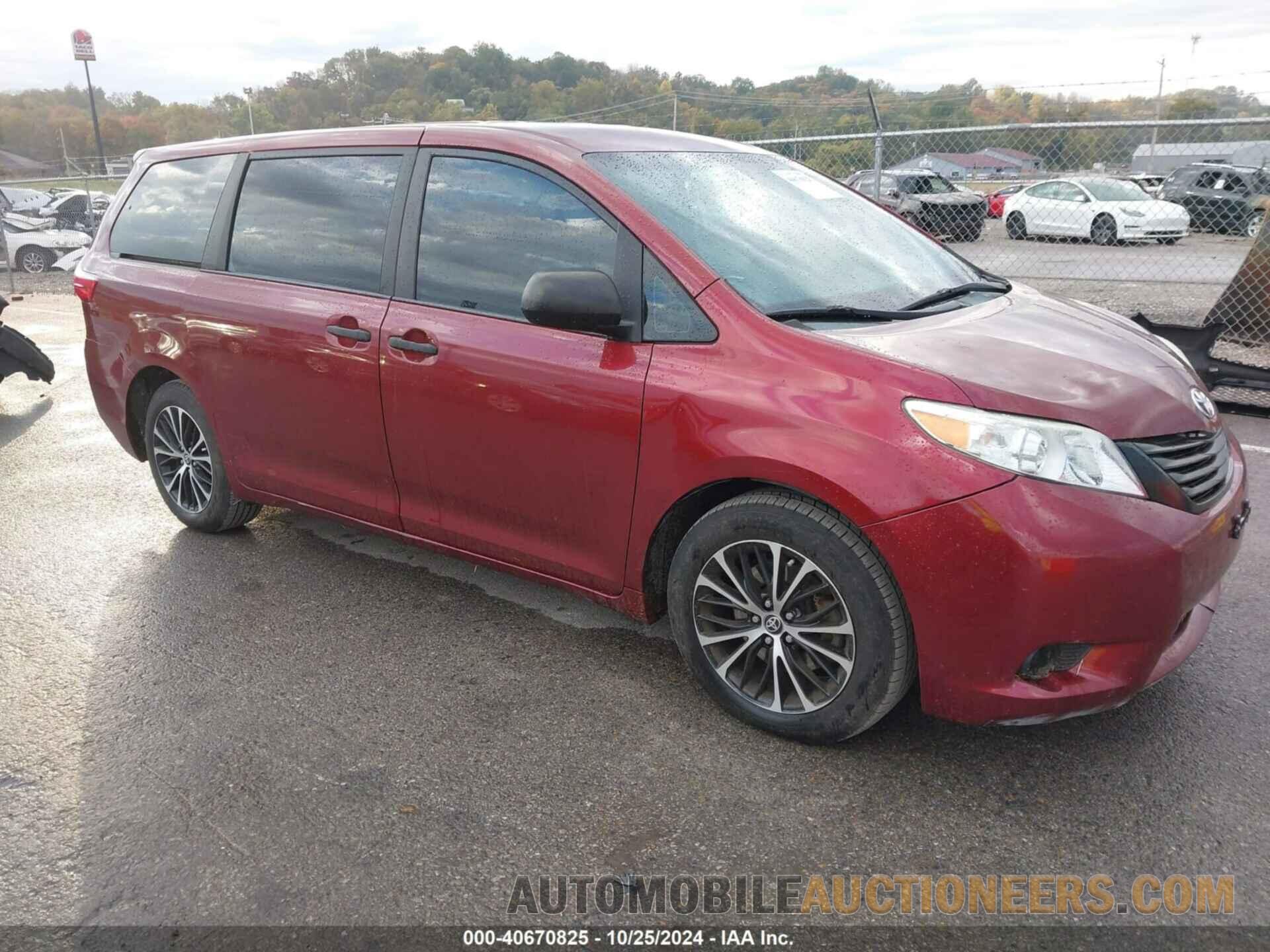 5TDZK3DC9FS611061 TOYOTA SIENNA 2015