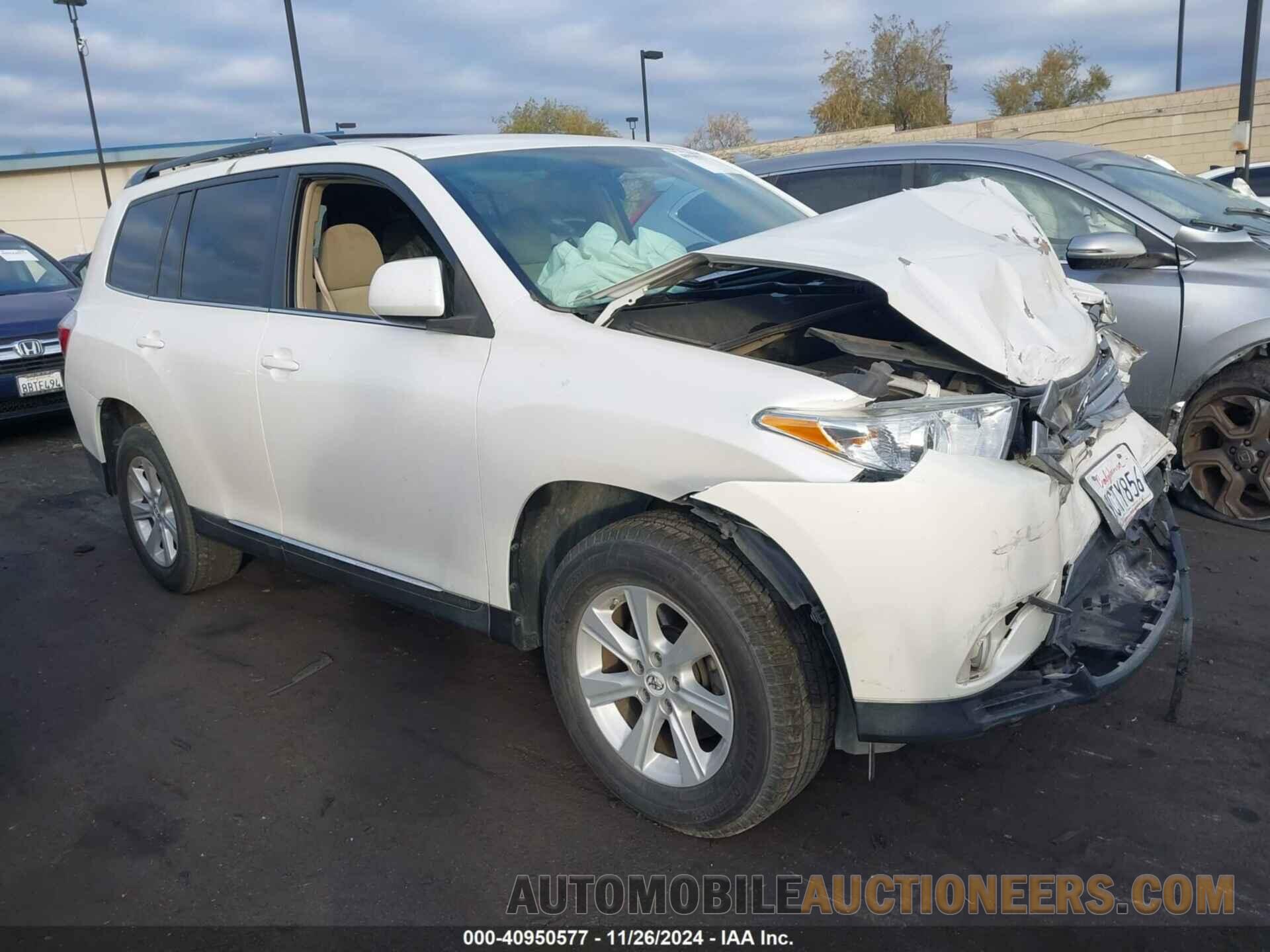 5TDZK3EH6CS083422 TOYOTA HIGHLANDER 2012