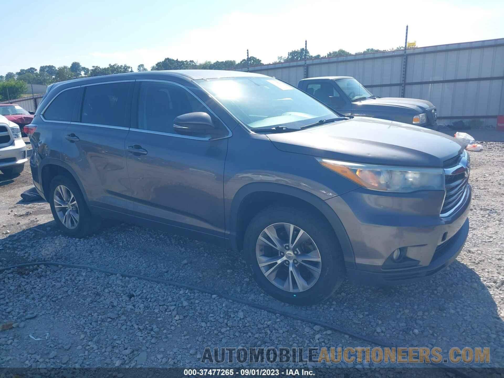 5TDZKRFH0FS058439 TOYOTA HIGHLANDER 2015