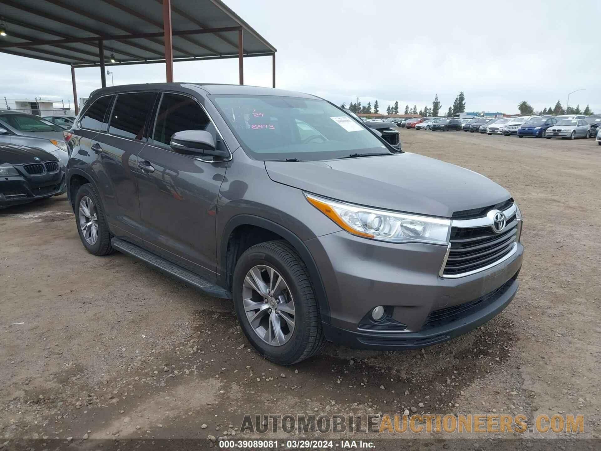 5TDZKRFH0FS058473 TOYOTA HIGHLANDER 2015