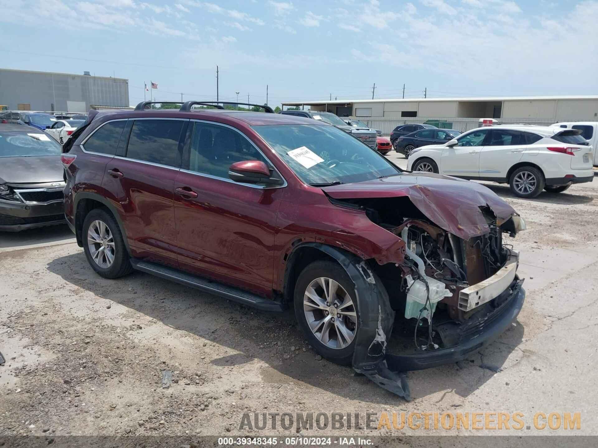 5TDZKRFH0FS089707 TOYOTA HIGHLANDER 2015