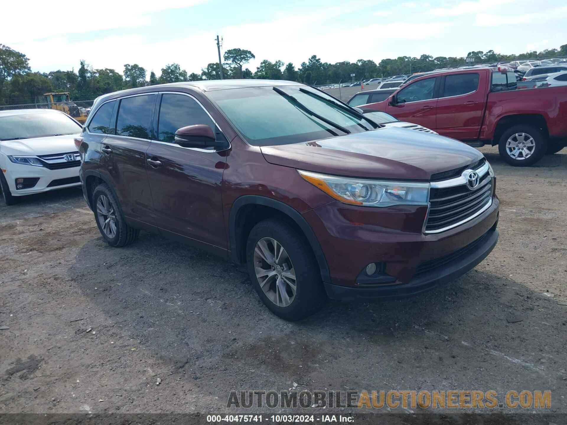 5TDZKRFH0FS111351 TOYOTA HIGHLANDER 2015