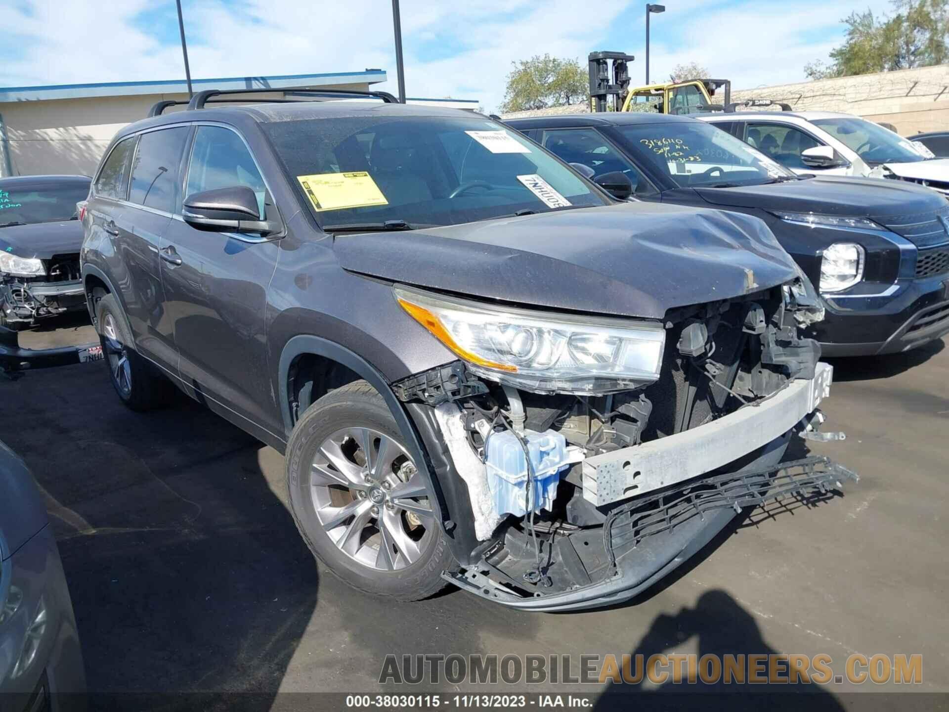 5TDZKRFH0FS115531 TOYOTA HIGHLANDER 2015