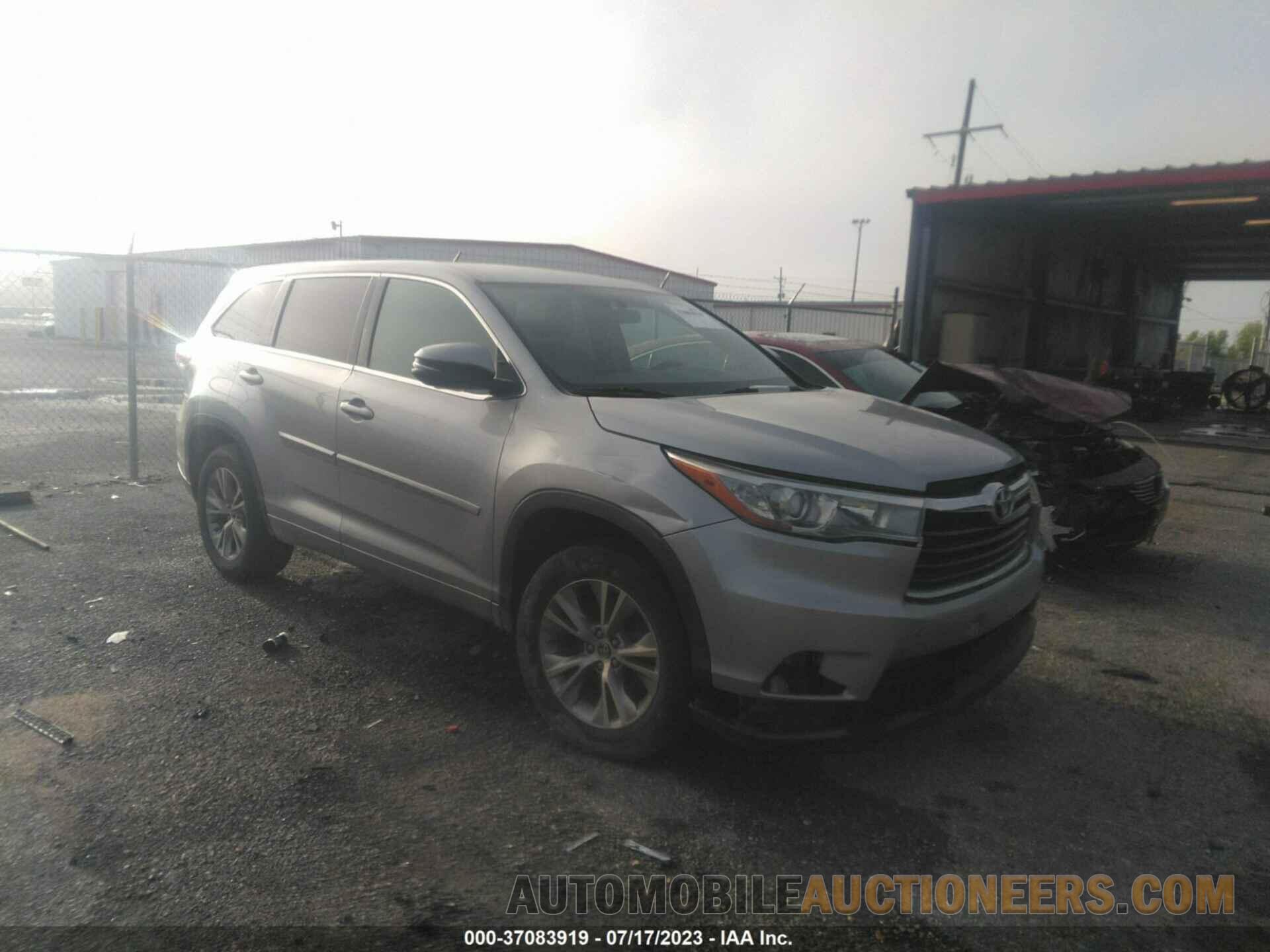 5TDZKRFH0GS121928 TOYOTA HIGHLANDER 2016