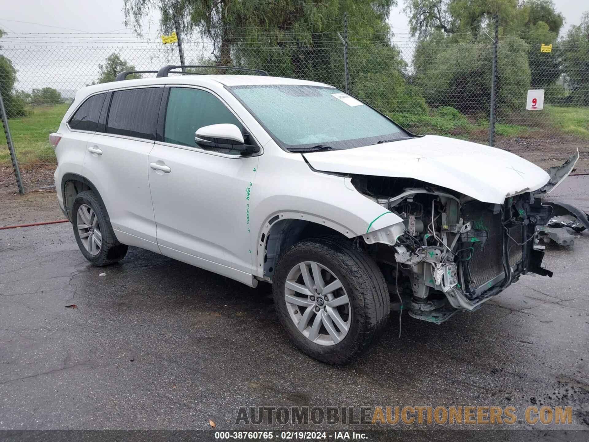 5TDZKRFH0GS140494 TOYOTA HIGHLANDER 2016