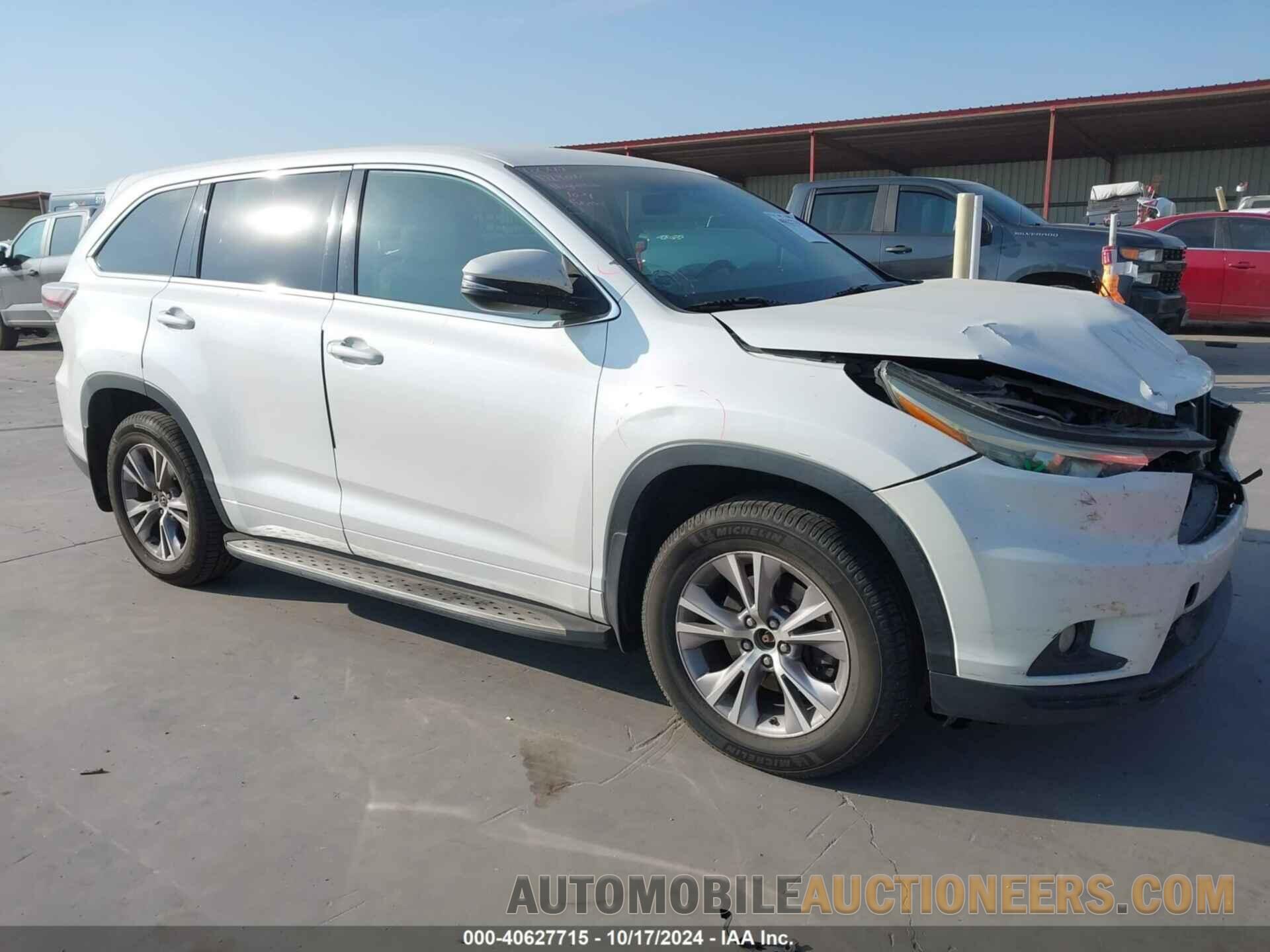 5TDZKRFH0GS141421 TOYOTA HIGHLANDER 2016