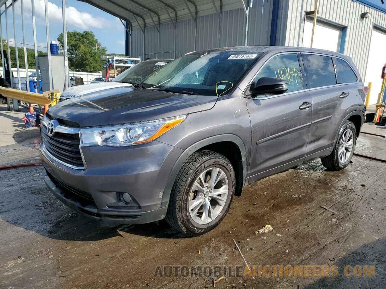 5TDZKRFH0GS151026 TOYOTA HIGHLANDER 2016