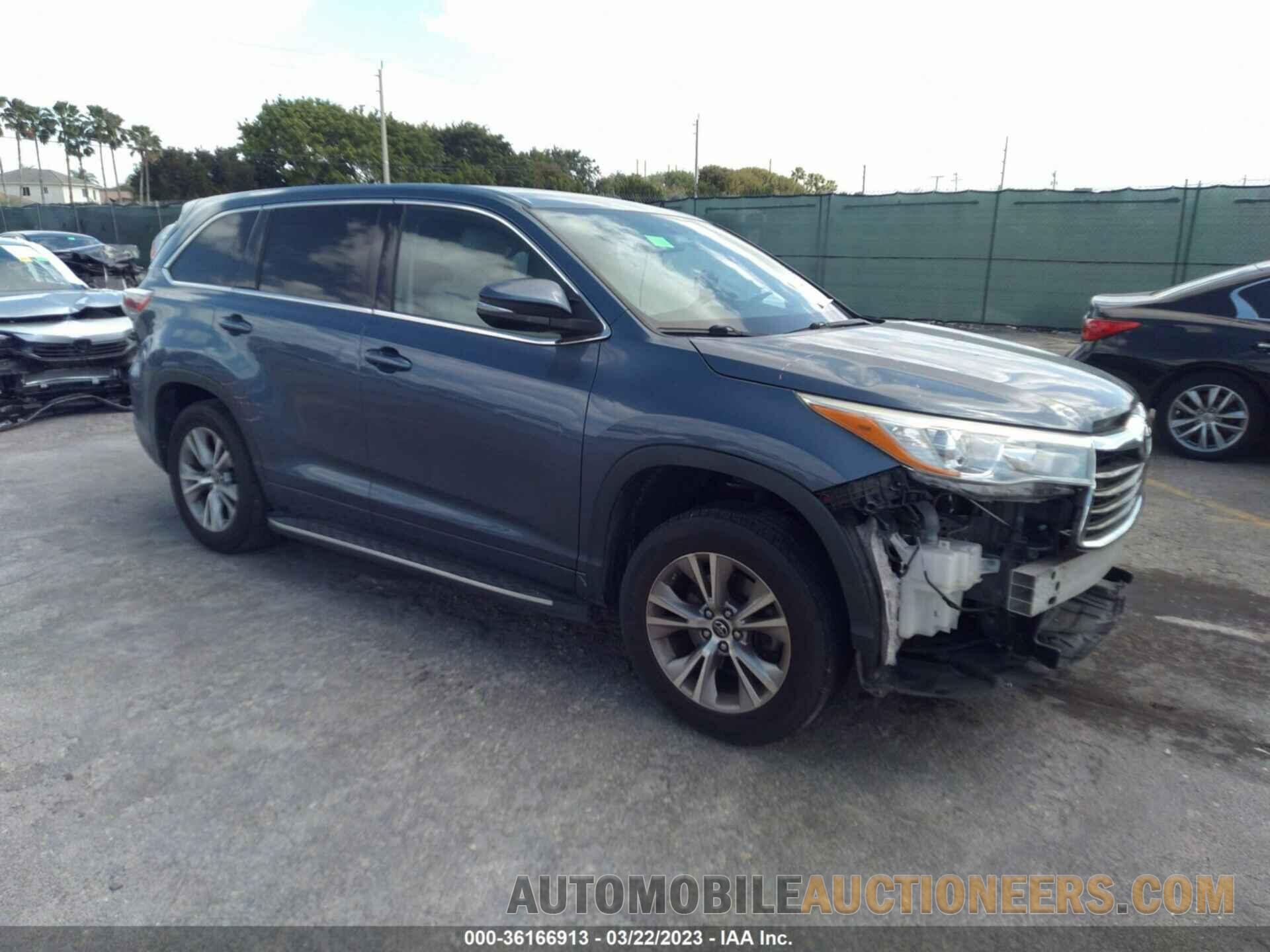 5TDZKRFH0GS176590 TOYOTA HIGHLANDER 2016