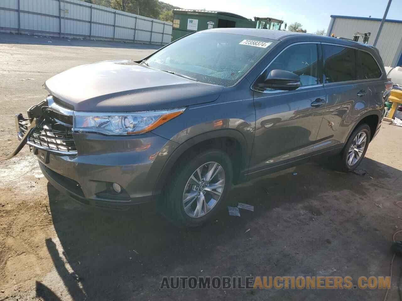 5TDZKRFH0GS179196 TOYOTA HIGHLANDER 2016