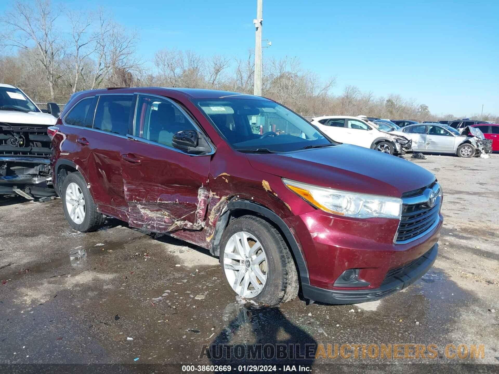 5TDZKRFH0GS183295 TOYOTA HIGHLANDER 2016