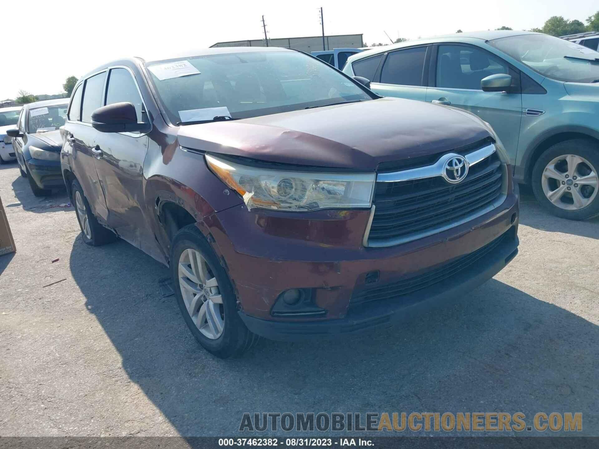 5TDZKRFH1FS047725 TOYOTA HIGHLANDER 2015