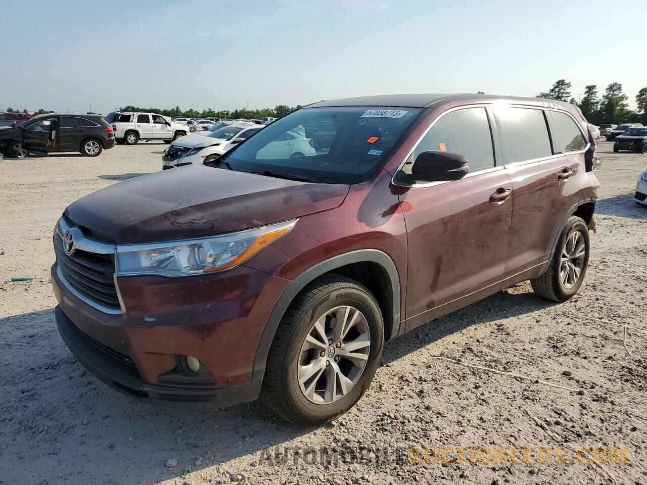 5TDZKRFH1FS055646 TOYOTA HIGHLANDER 2015