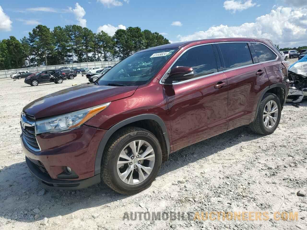 5TDZKRFH1FS095645 TOYOTA HIGHLANDER 2015