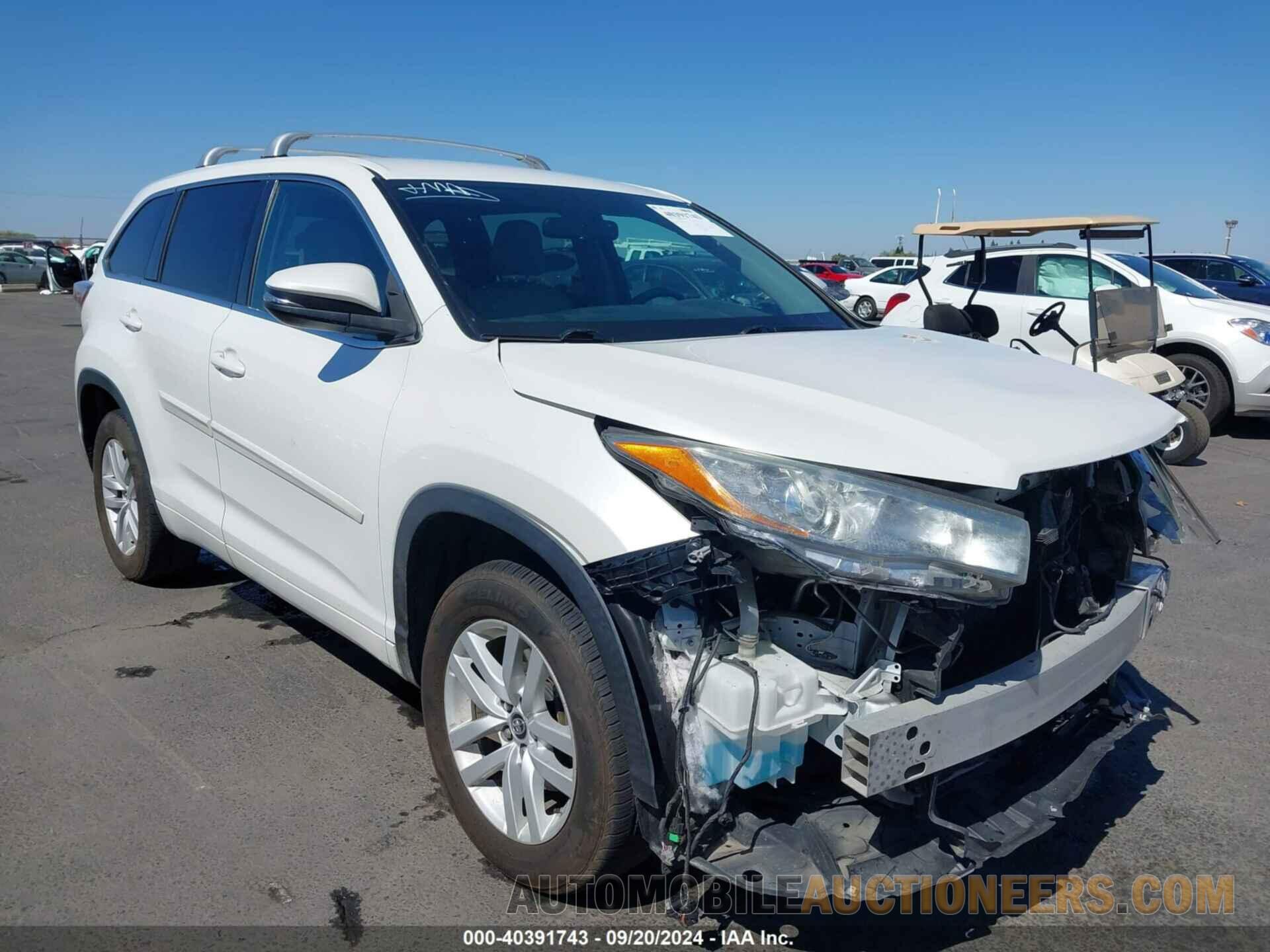 5TDZKRFH1GS174170 TOYOTA HIGHLANDER 2016