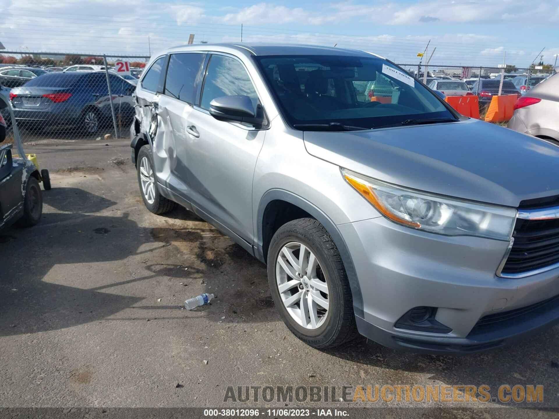 5TDZKRFH2FS066123 TOYOTA HIGHLANDER 2015