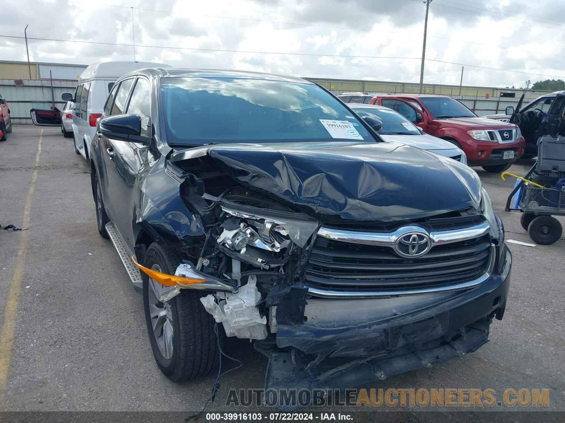 5TDZKRFH2FS093497 TOYOTA HIGHLANDER 2015