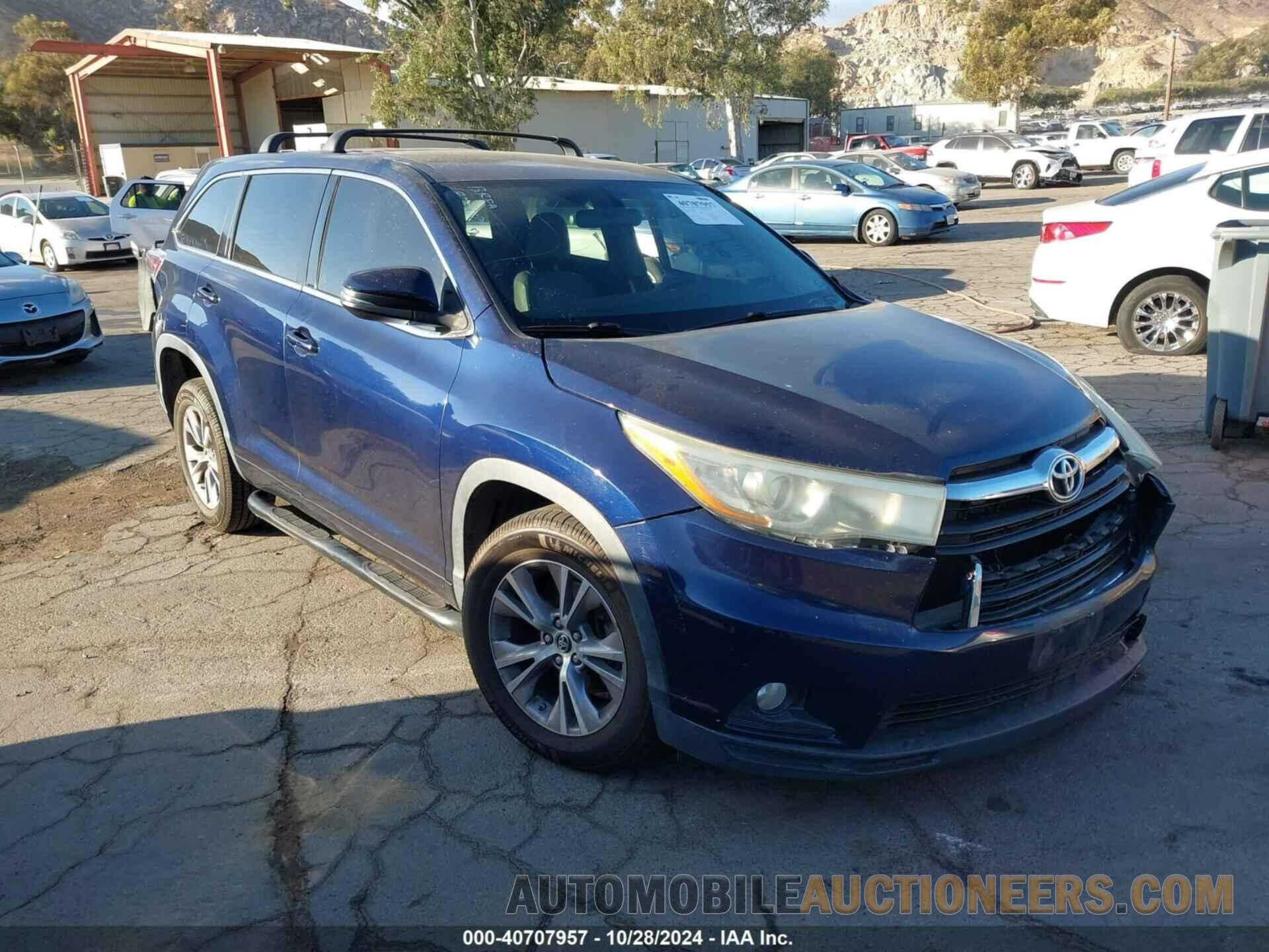 5TDZKRFH2GS125771 TOYOTA HIGHLANDER 2016