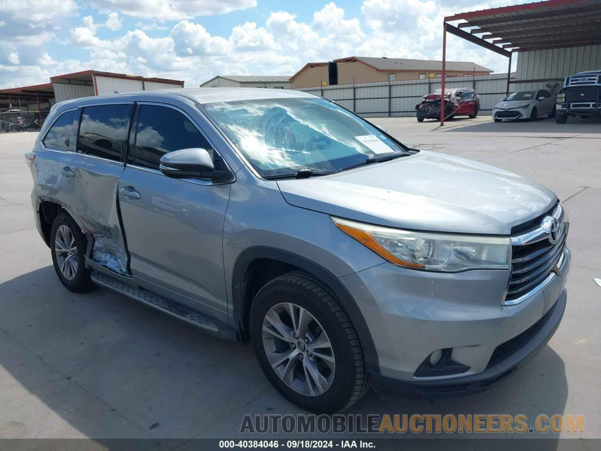 5TDZKRFH2GS141243 TOYOTA HIGHLANDER 2016