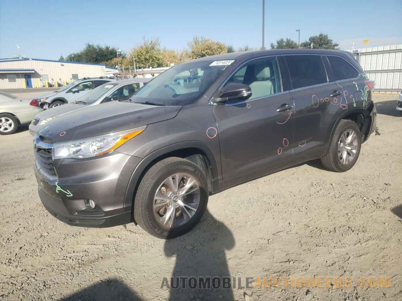 5TDZKRFH2GS165638 TOYOTA HIGHLANDER 2016