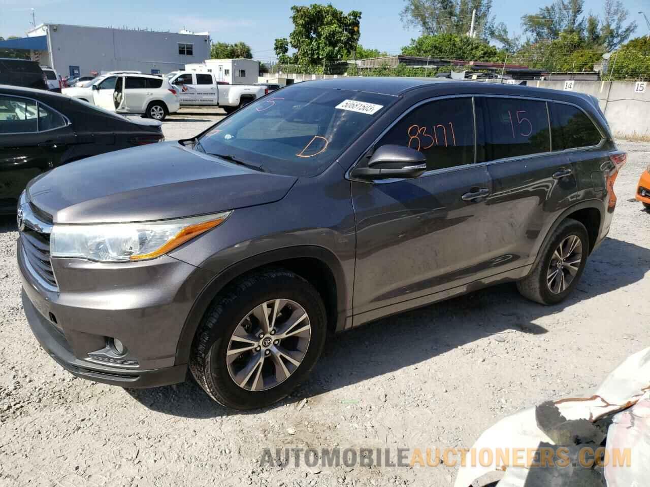 5TDZKRFH2GS169611 TOYOTA HIGHLANDER 2016